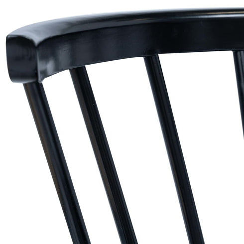 Maison Madeleine -  5 Piece Dining Set Solid Rubber Wood Black